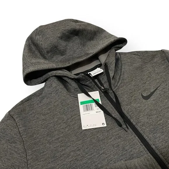 Nike Men's Therma-Fit Full Zip Hoodie Dark Heather Gray Size XL CU6231-071 New - Picture 2 of 7